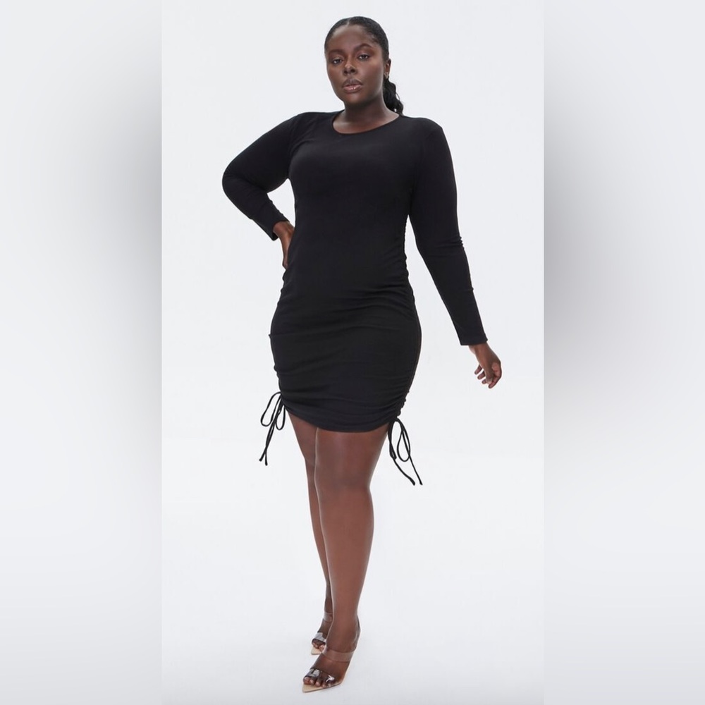 Ruched Drawstring Dress